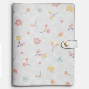 Coach Notebook In Signature Canvas With Mystical Floral Print